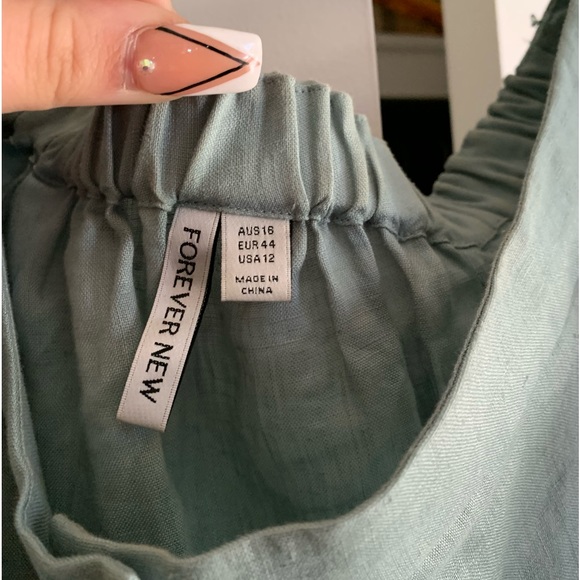 Forever New Off The Shoulder Top In light Green Size 16 Women’s - Picture 4 of 4